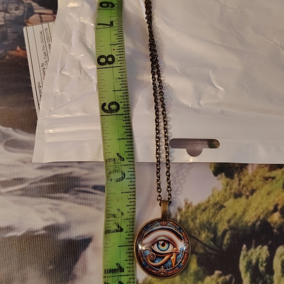 Eye Pendant Necklace with Chain - Picture 3 of 7